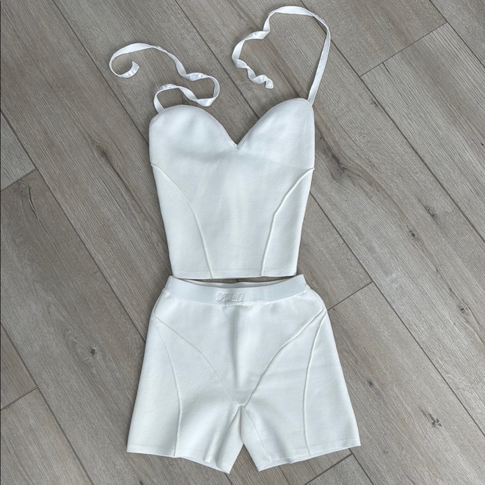 Women's White Athletic Shorts